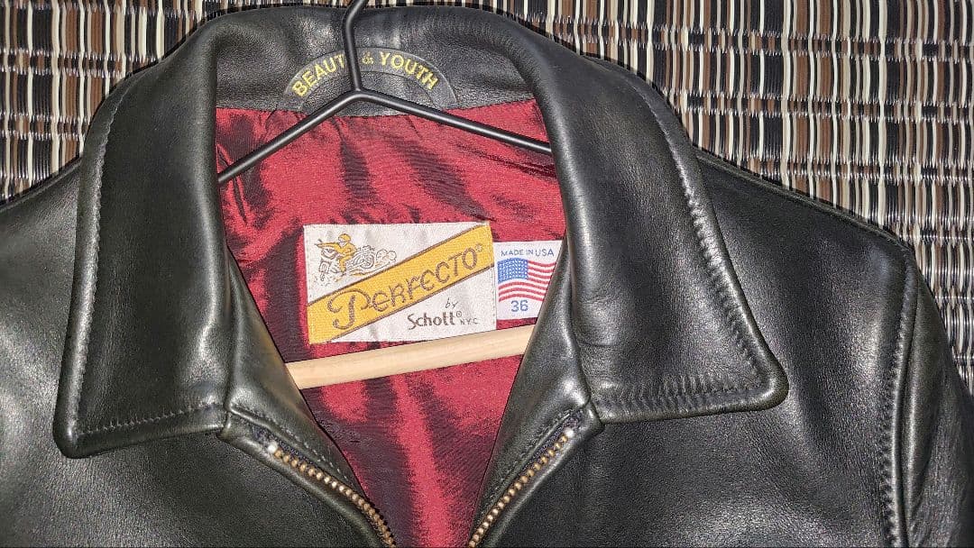 最終値下げ　Schott Beauty&Youth別注 レザージャケット 36