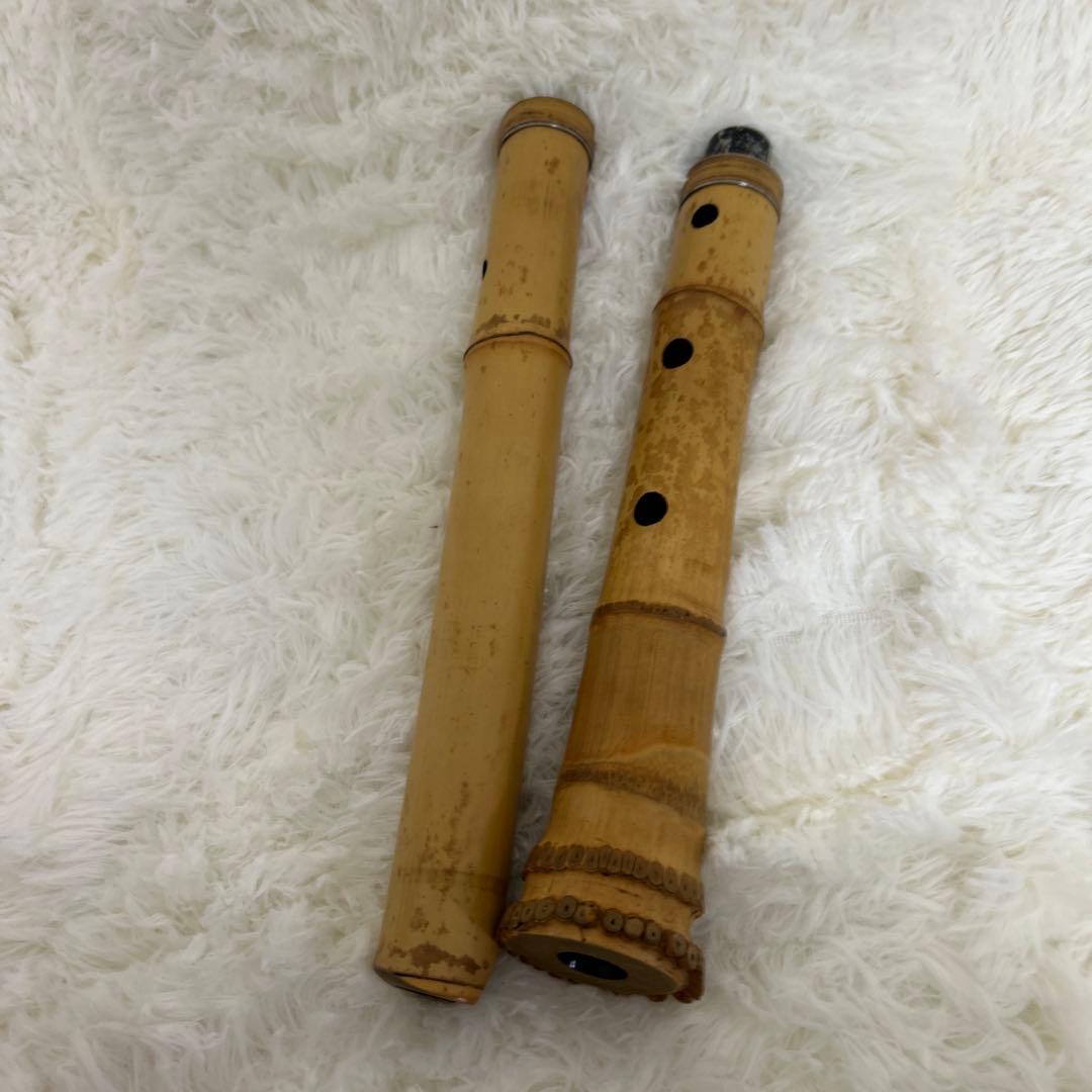 【希少品】尺八本体 58cm 倫童銘ニ印　1.9尺　竹製