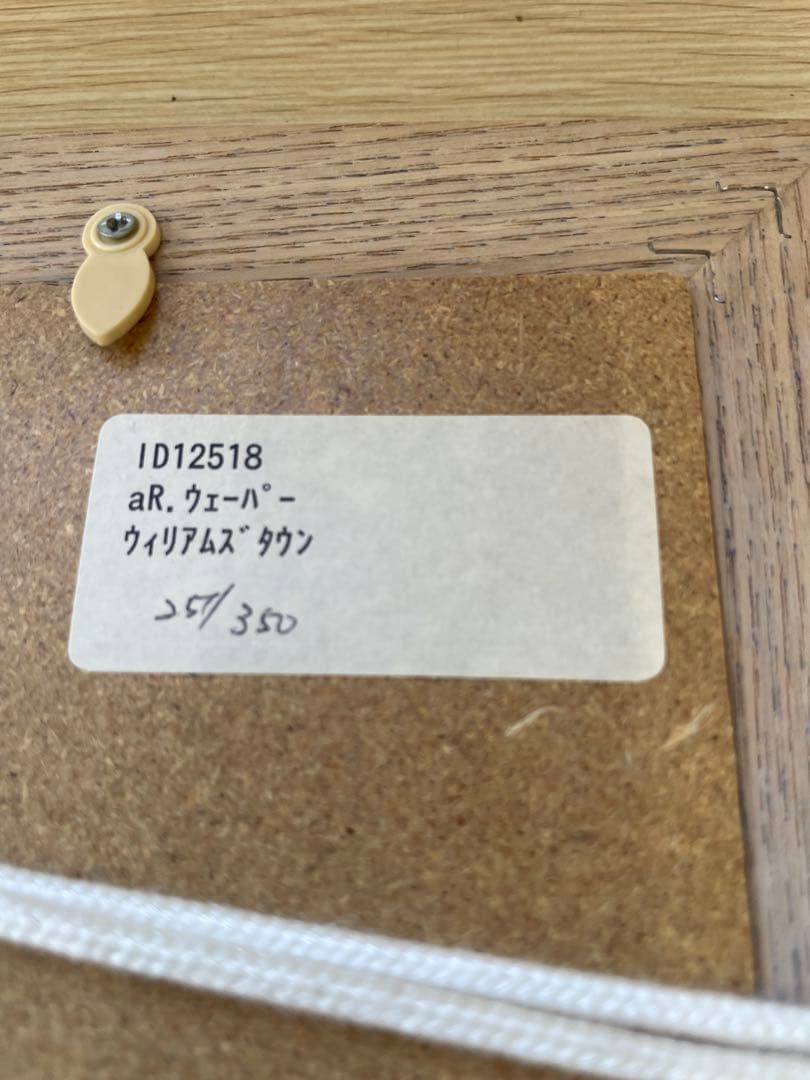 レオナルドウェーバー ウィリアムズタウン リトグラフEdition251/350