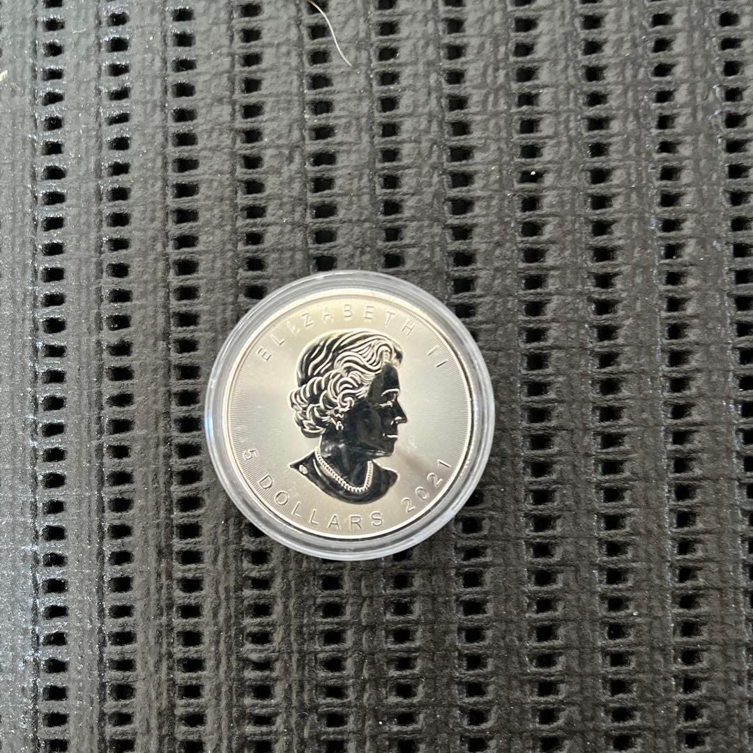 【メイプルリーフ銀貨1オンス2021年】 クリアケース入り1枚【新品未使用】