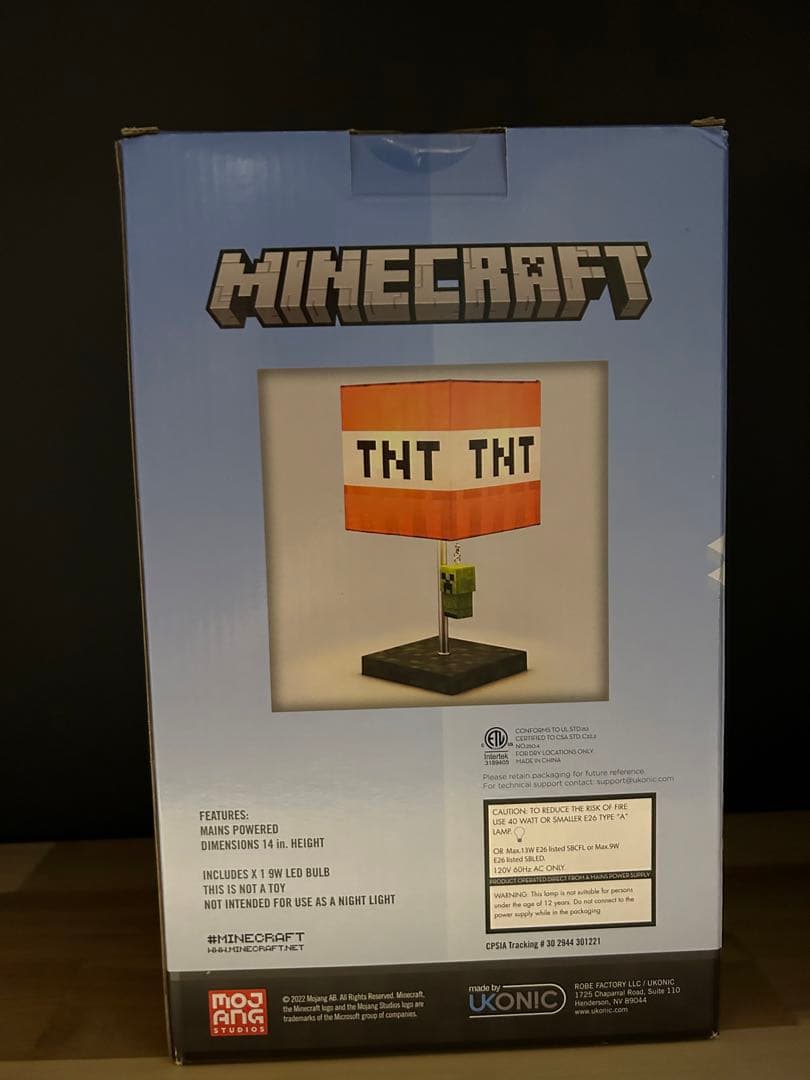 マイクラTNTテーブルランプ公式ライセンス商品　新品未開封