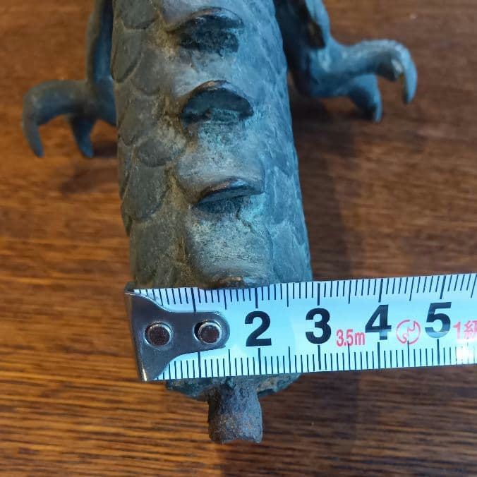 吐水龍　青銅製　彫刻　アンティーク　骨董　龍　龍神　水神　神社