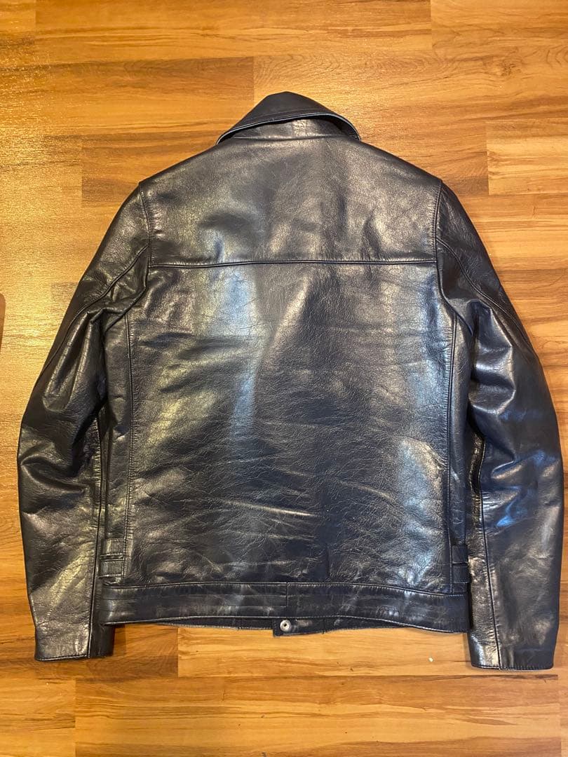 ダブルライダースジャケット アンダーカバー　ネイビー