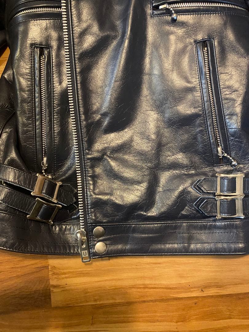 ダブルライダースジャケット アンダーカバー　ネイビー