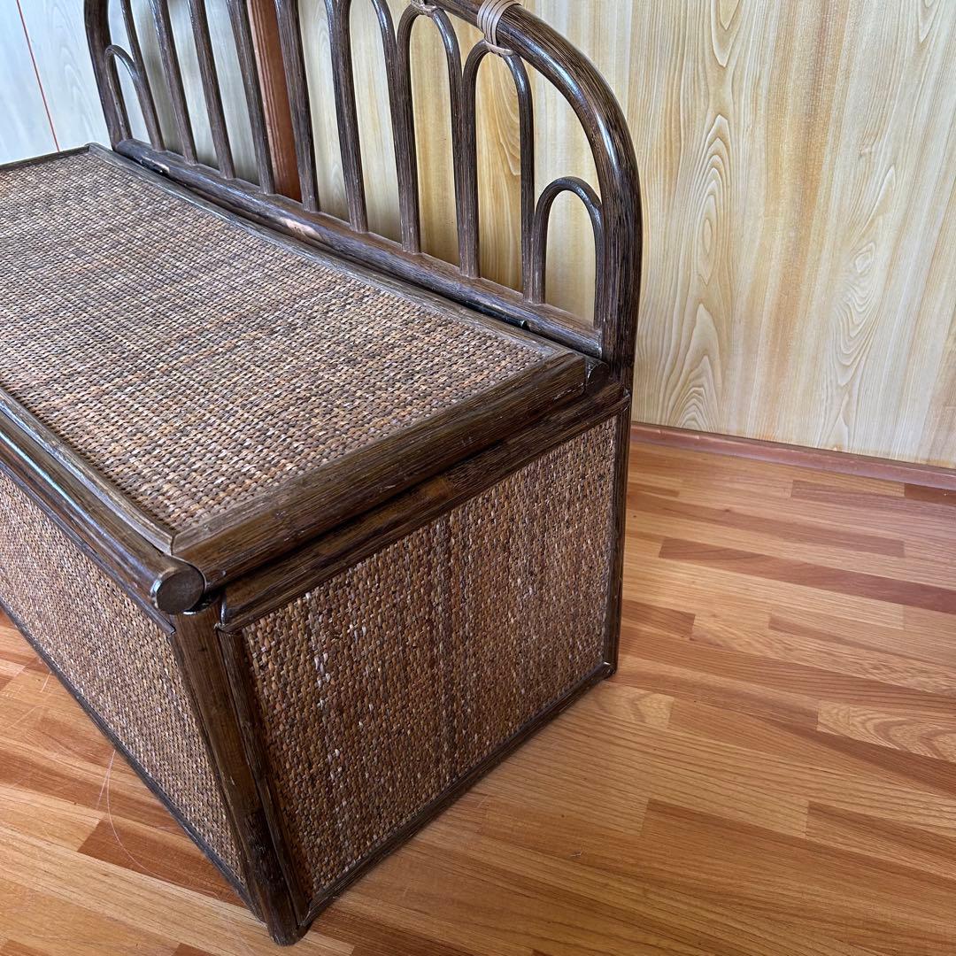 ラタン 籐 ベンチ