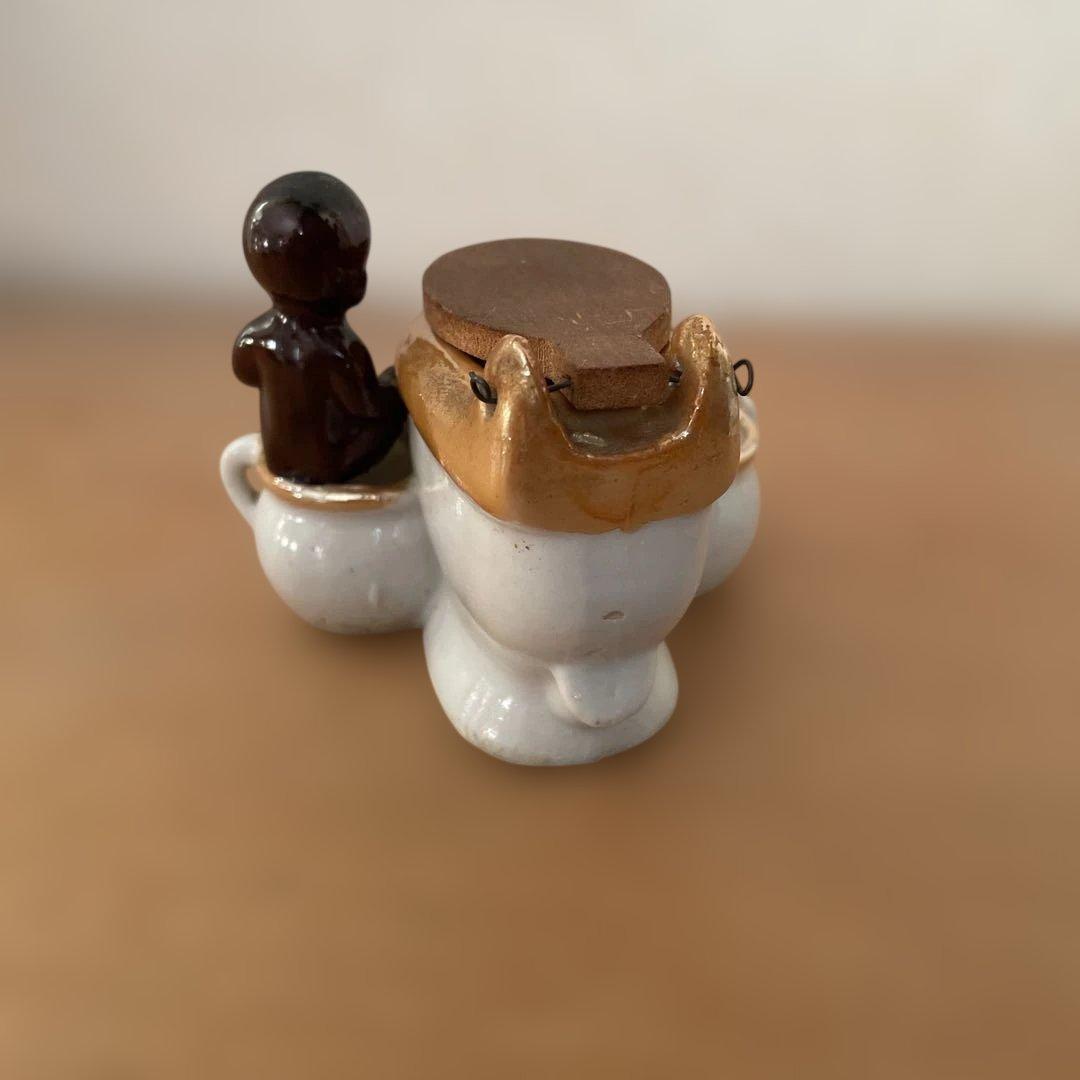 50s ビンテージ黒人ドール置物Japan madeアッシュトレイ灰皿