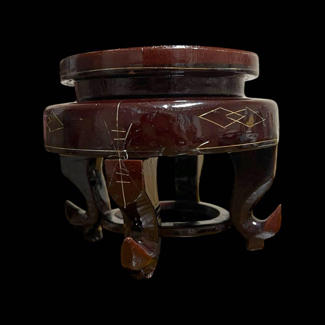 《希有&美石》 天然石 ジャスパー丸玉 木製台座付 パワーストーン