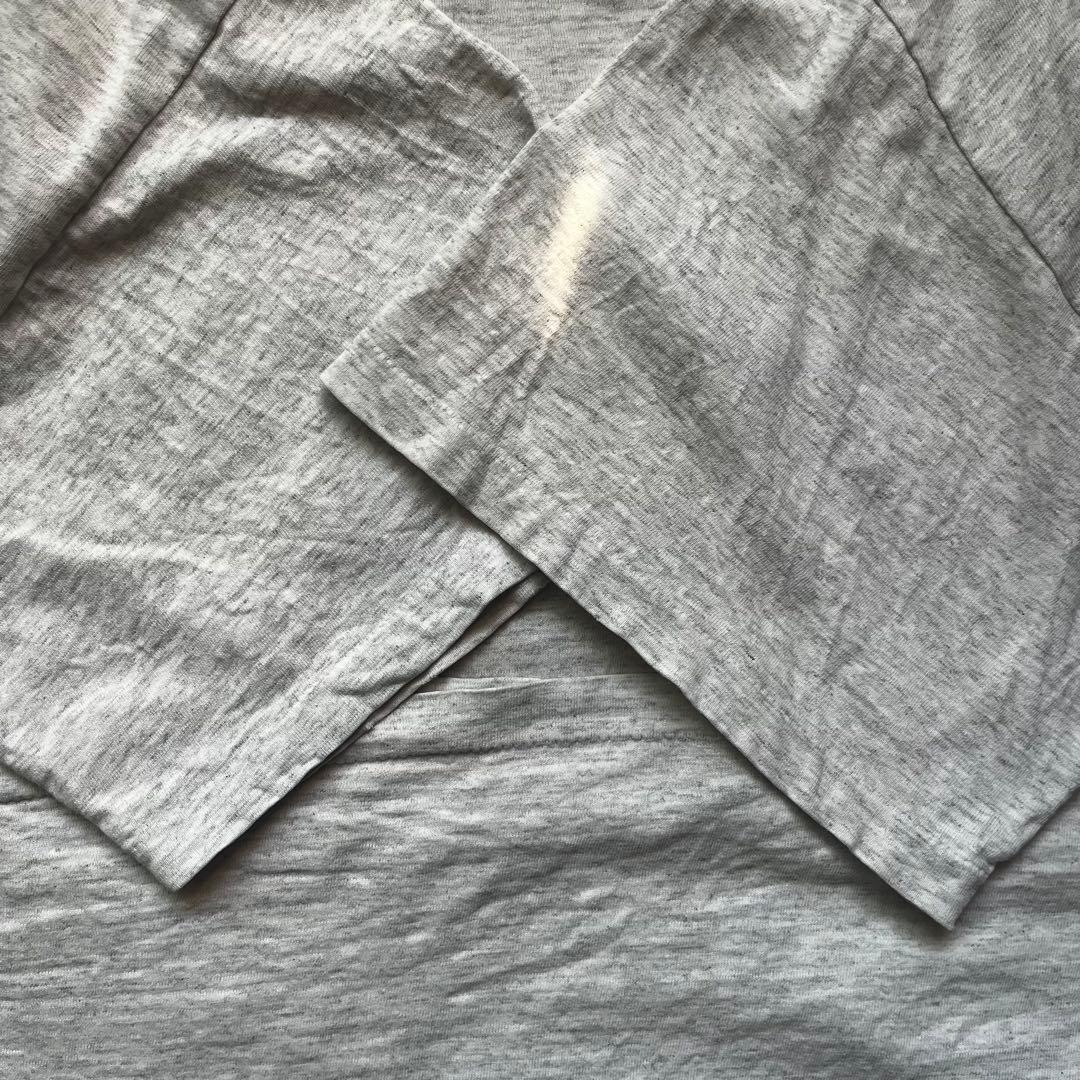 90s Stussy 8ボール シングルステッチ ボロ 杢グレー Lサイズ相当