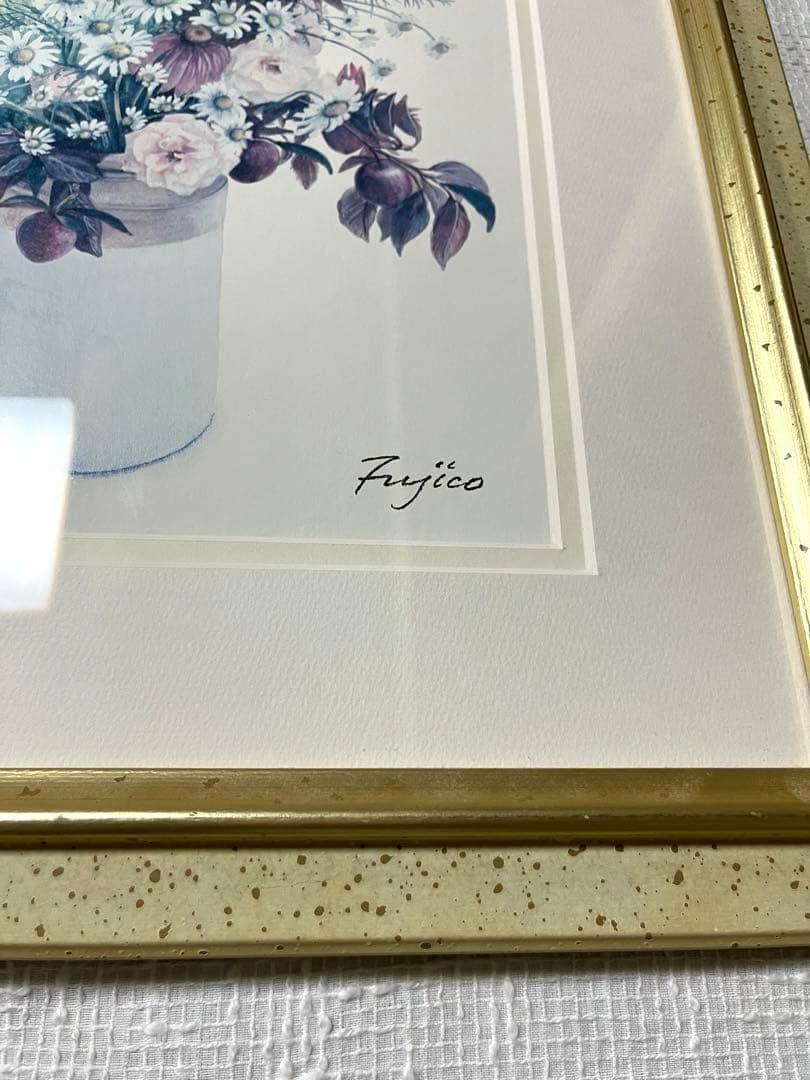 【限定品‼️】橋本不二子作　「Red Plumを頂いて」　限定版画　直筆サイン入り