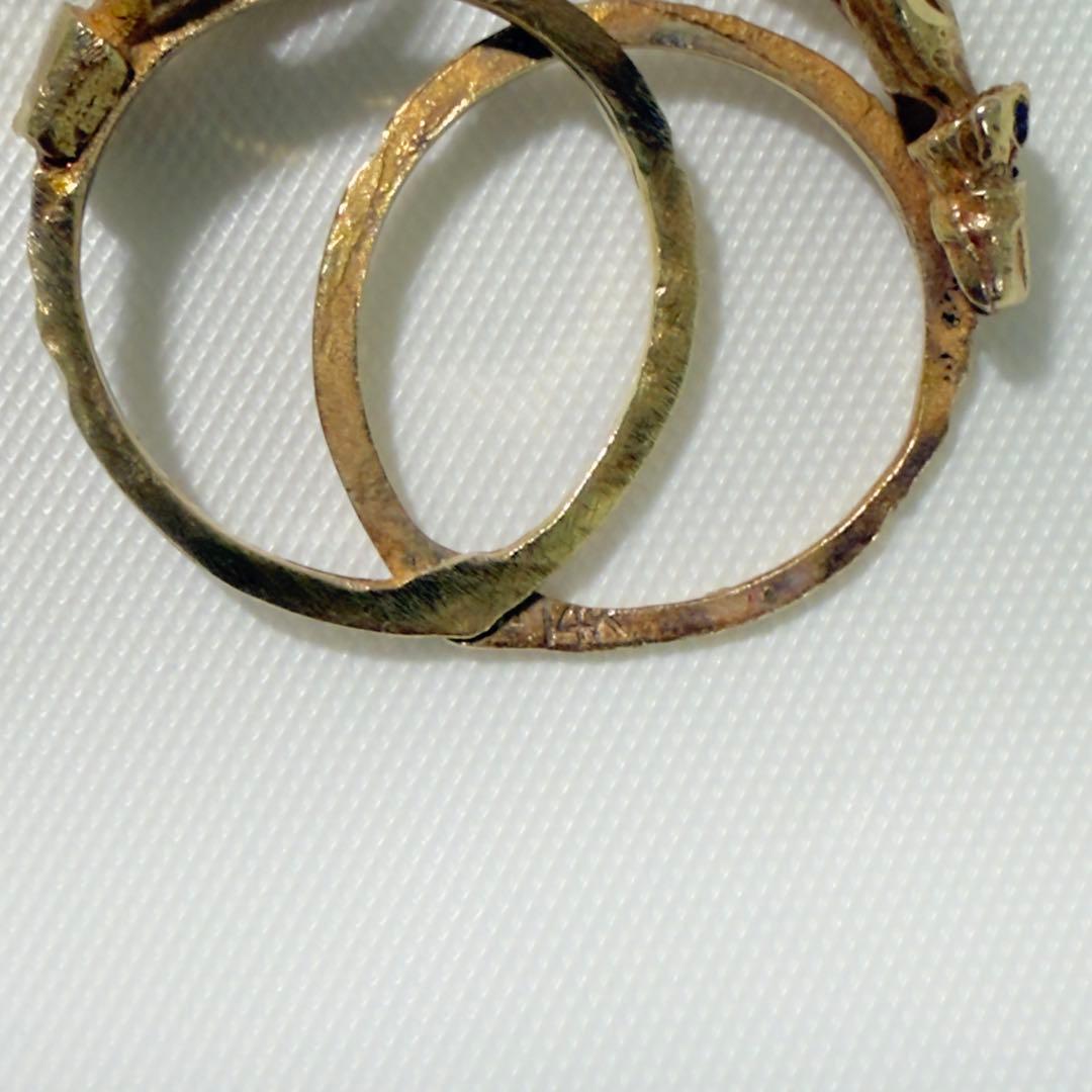 ハワイアンジュエリー 14金 職人作成 握手 金査定済み