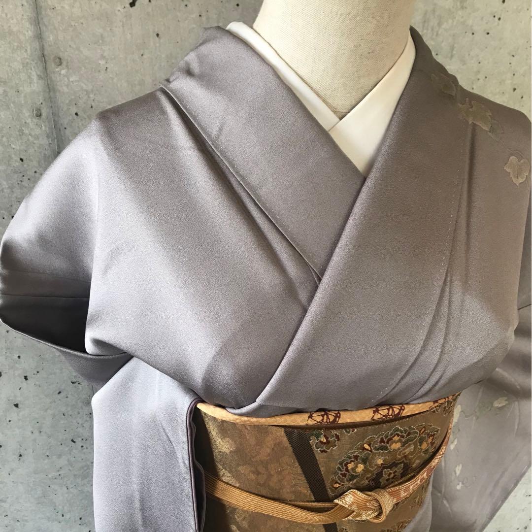 正絹　訪問着　蔓葉薄柄　袷　裄68