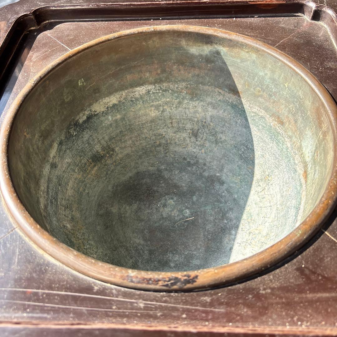 火鉢 年代物　昭和レトロ(D-391 )