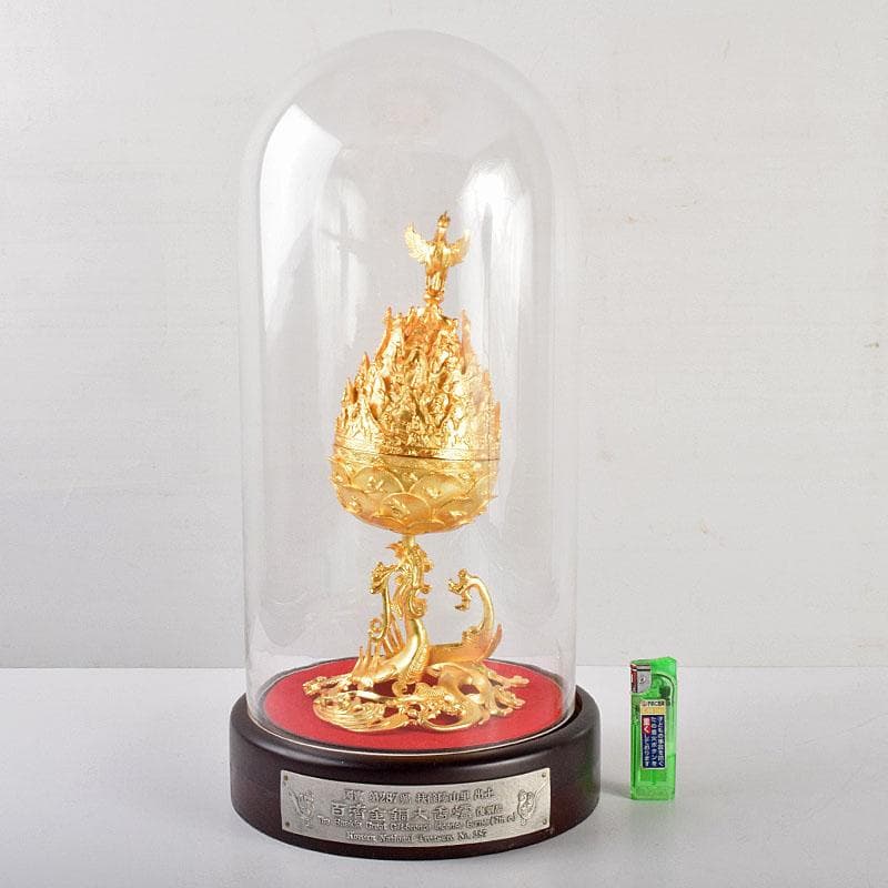 韓国　扶餘陵山里出土　百済金銅大香爐　復刻品　国立中央博物館　M　R4968B