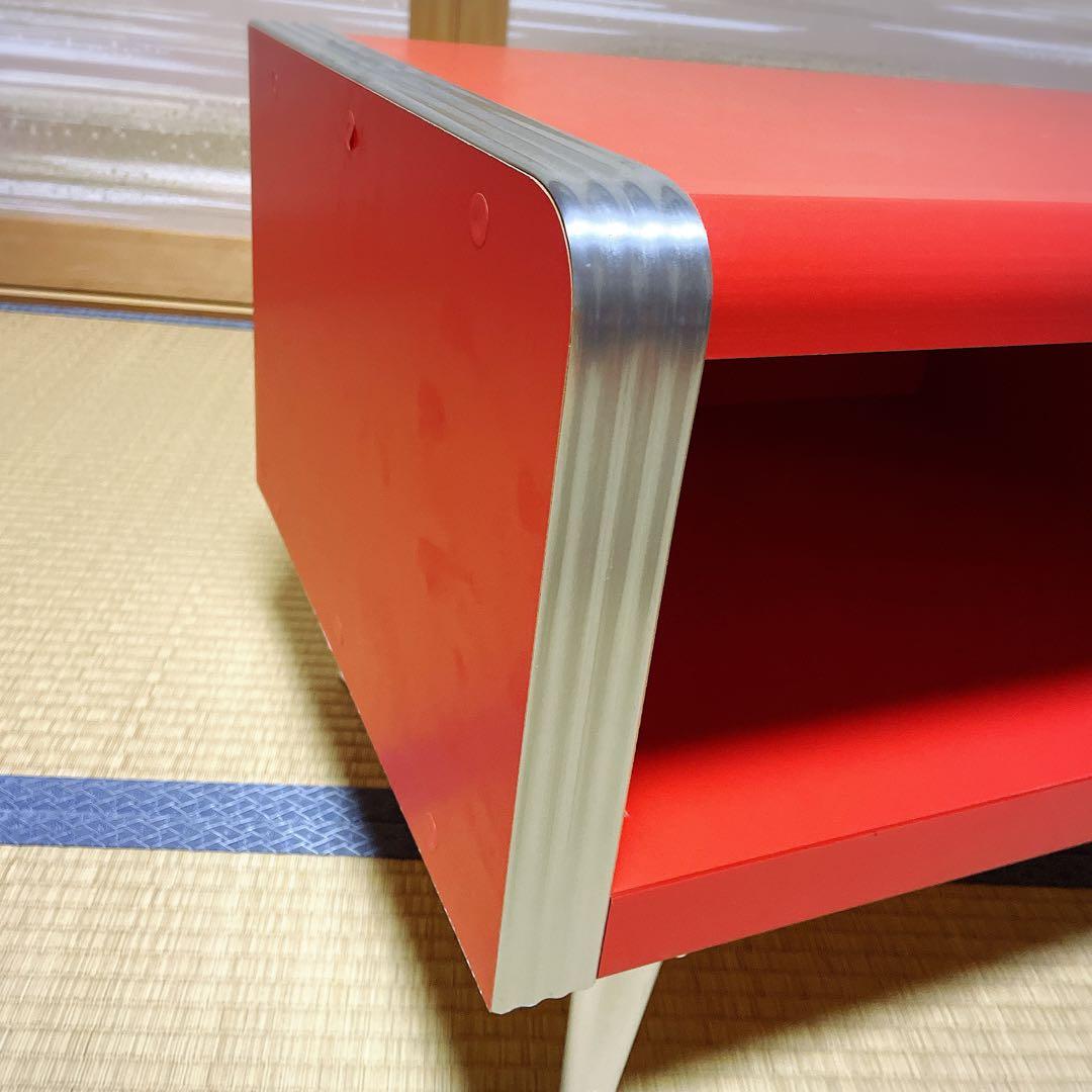 （廃盤）スペースエイジ　レグナテック　テレビボード　赤　レトロポップ　白井産業