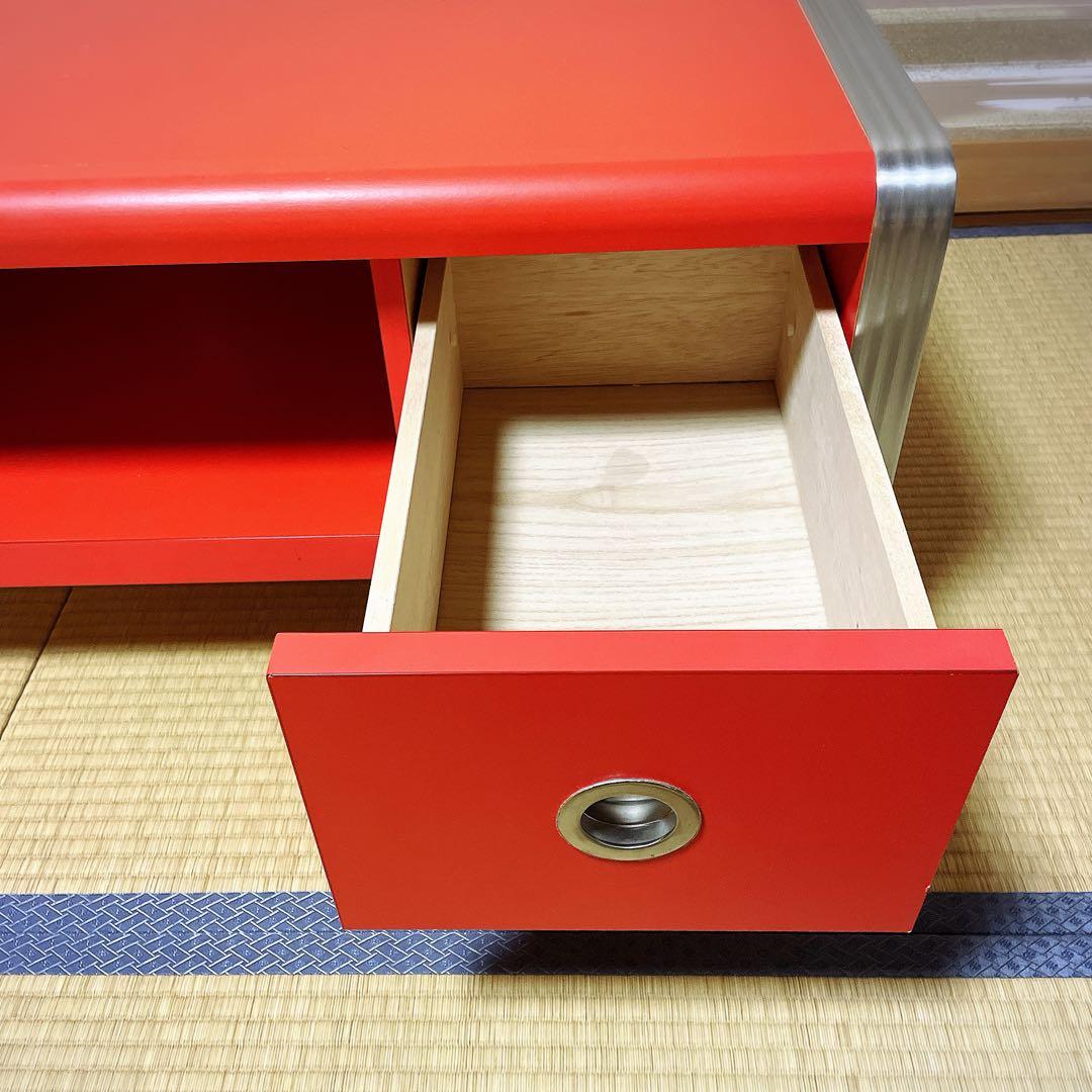 （廃盤）スペースエイジ　レグナテック　テレビボード　赤　レトロポップ　白井産業