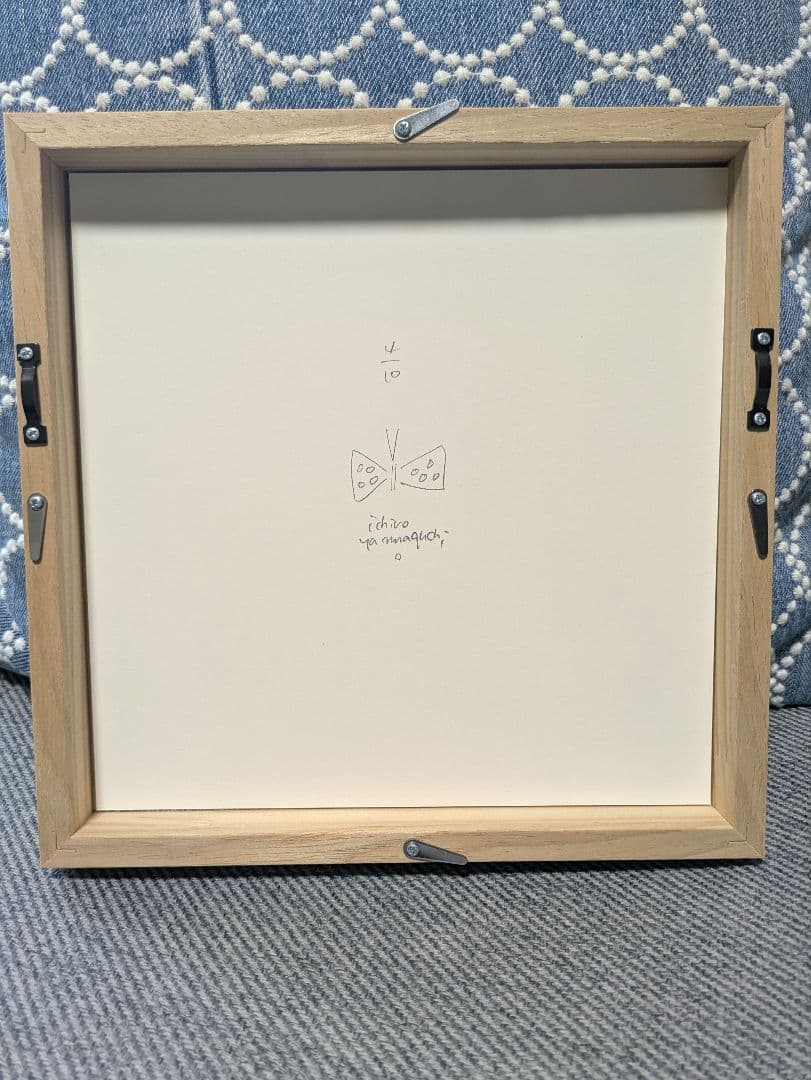 山口一郎　ジクレー　花　直筆サイン＆イラスト入り