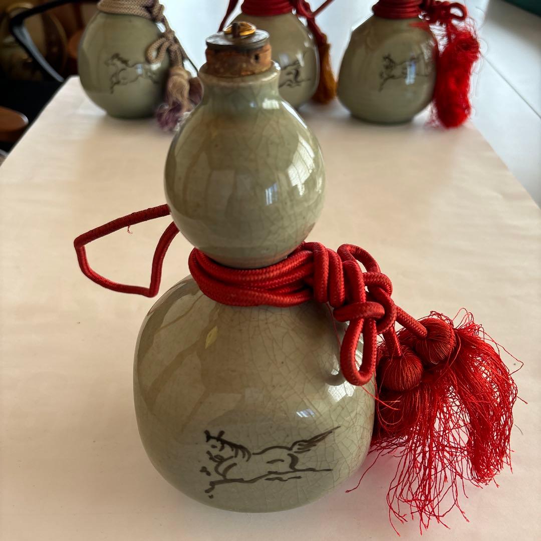 相馬焼　瓢箪型　徳利　３個