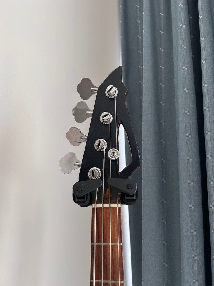 エレキベース 魔改造ベース　4弦　プレベ　セミホロウ・藍色塗装・増厚