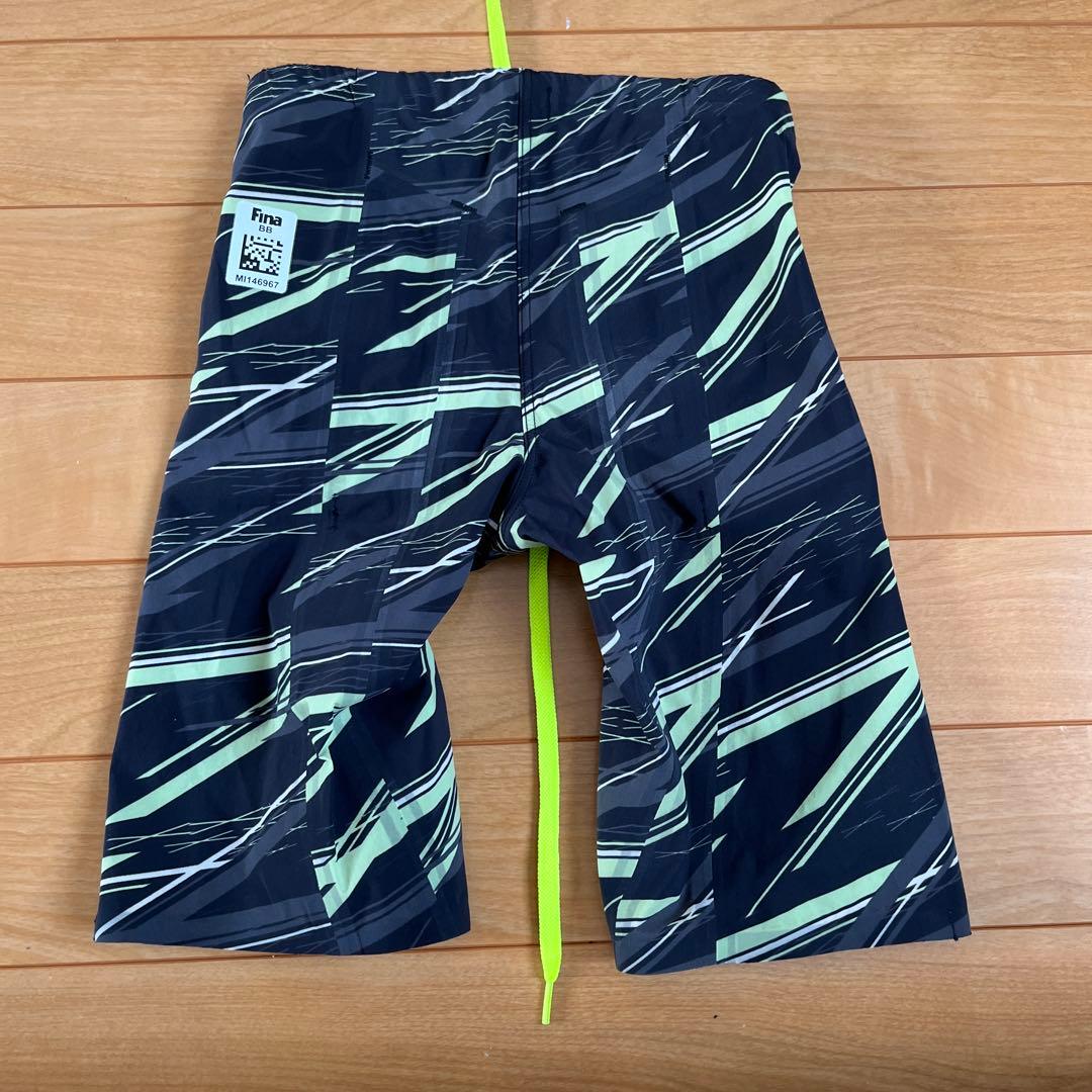 Mizuno 競泳用GX SONIC NEO SL 黒/緑 ストライプ