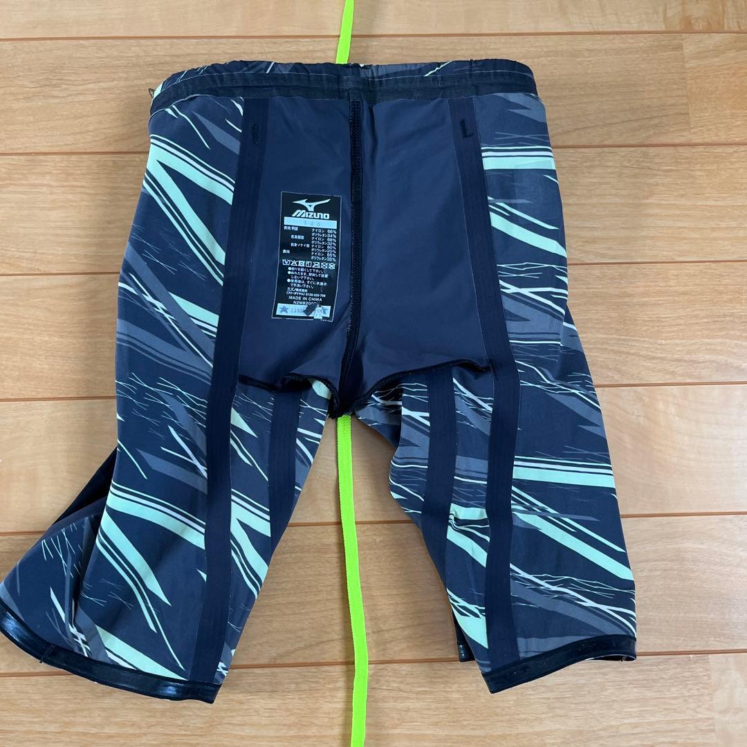 Mizuno 競泳用GX SONIC NEO SL 黒/緑 ストライプ