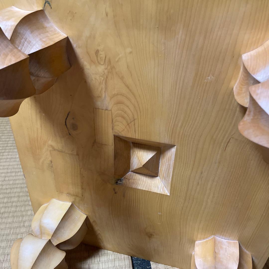 囲碁盤　脚付へそ有り　布カバーと桐箱付き