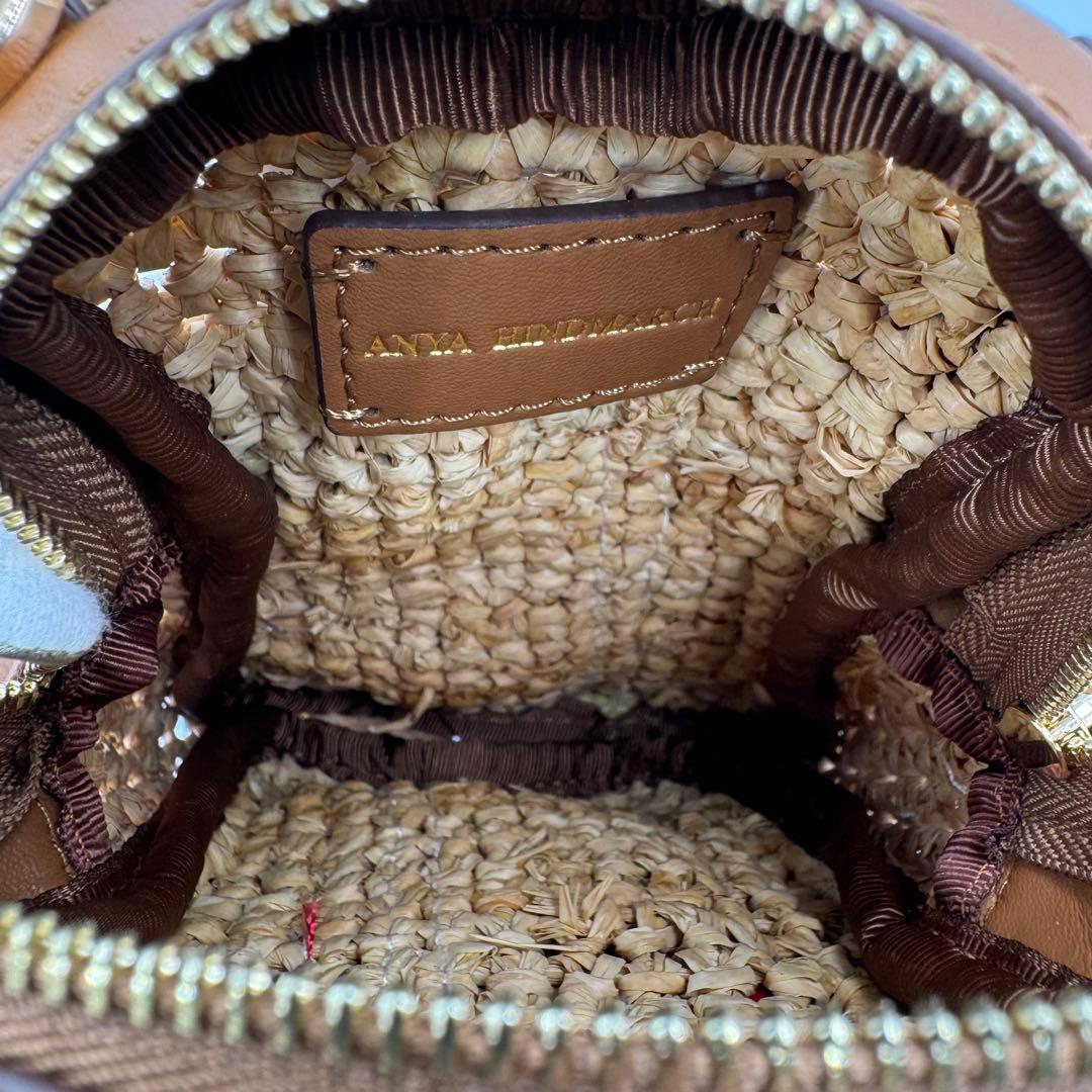 アニヤハインドマーチ ラフィア調 ESSENTIALS ショルダーバッグ