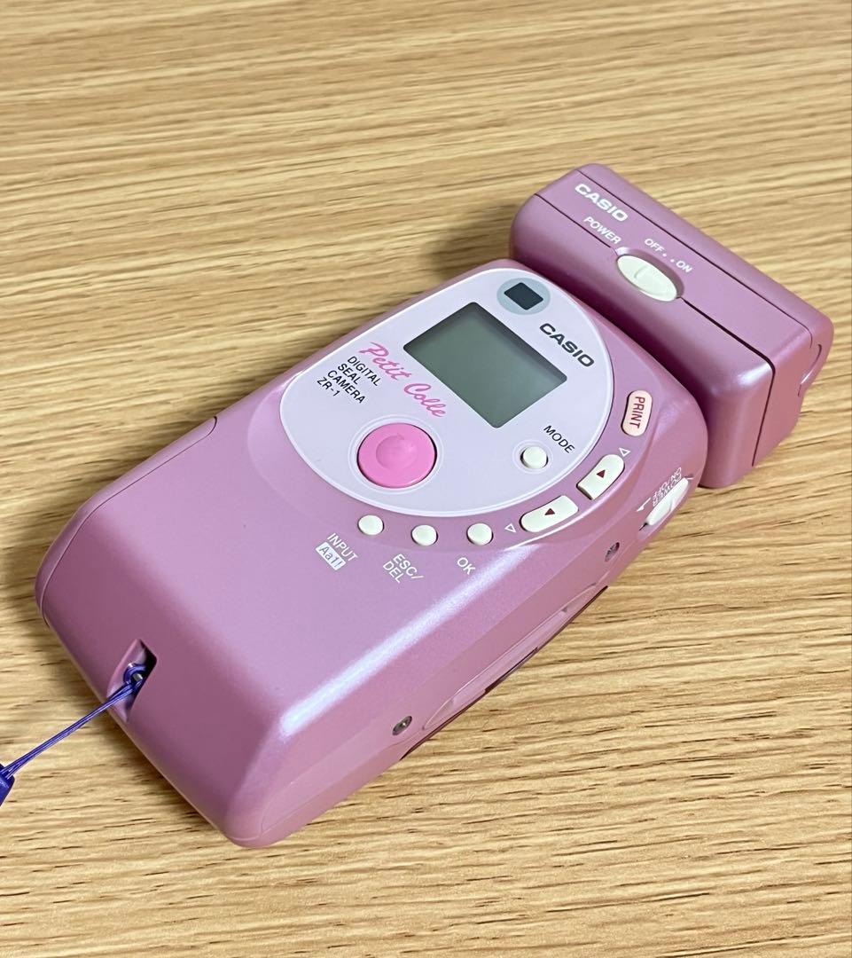 【中古・現状品】カシオ プチコレ デジタルシールカメラ ZR-1 ピンク 本体