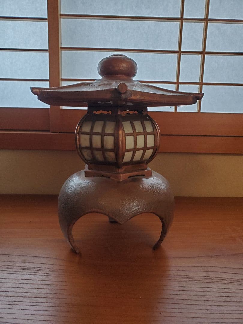 灯籠　銅製　年代物　アンティーク　美品　骨董品　置物　No.6