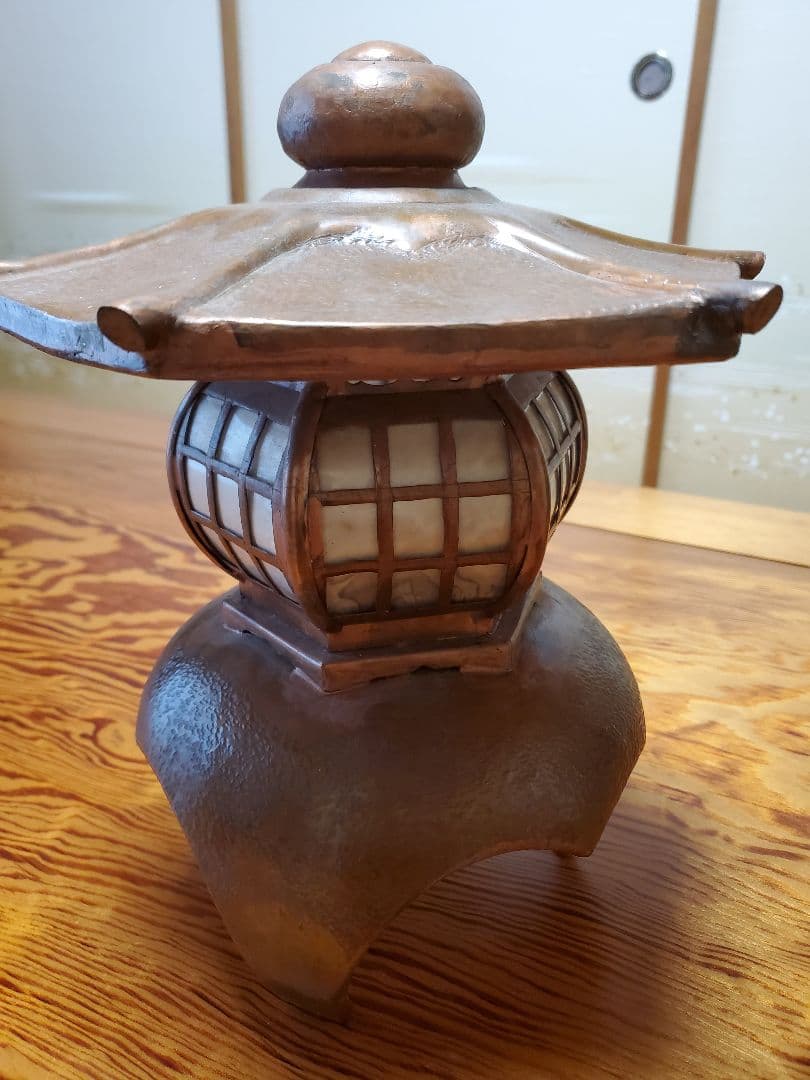灯籠　銅製　年代物　アンティーク　美品　骨董品　置物　No.6