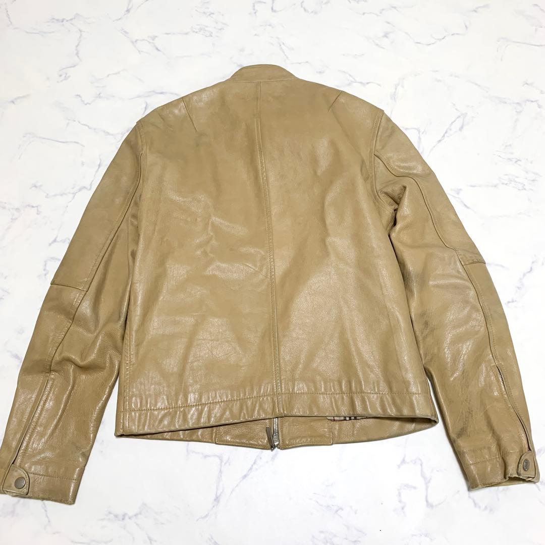 バーバリーブルーレーベル　シングルライダース　ノバチェック　メンズ