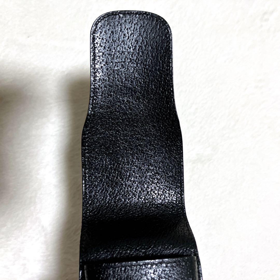 BVLGARI ブルガリ　レザー　ペンケース　ブラック　黒　本革　ロゴ　筆記用具