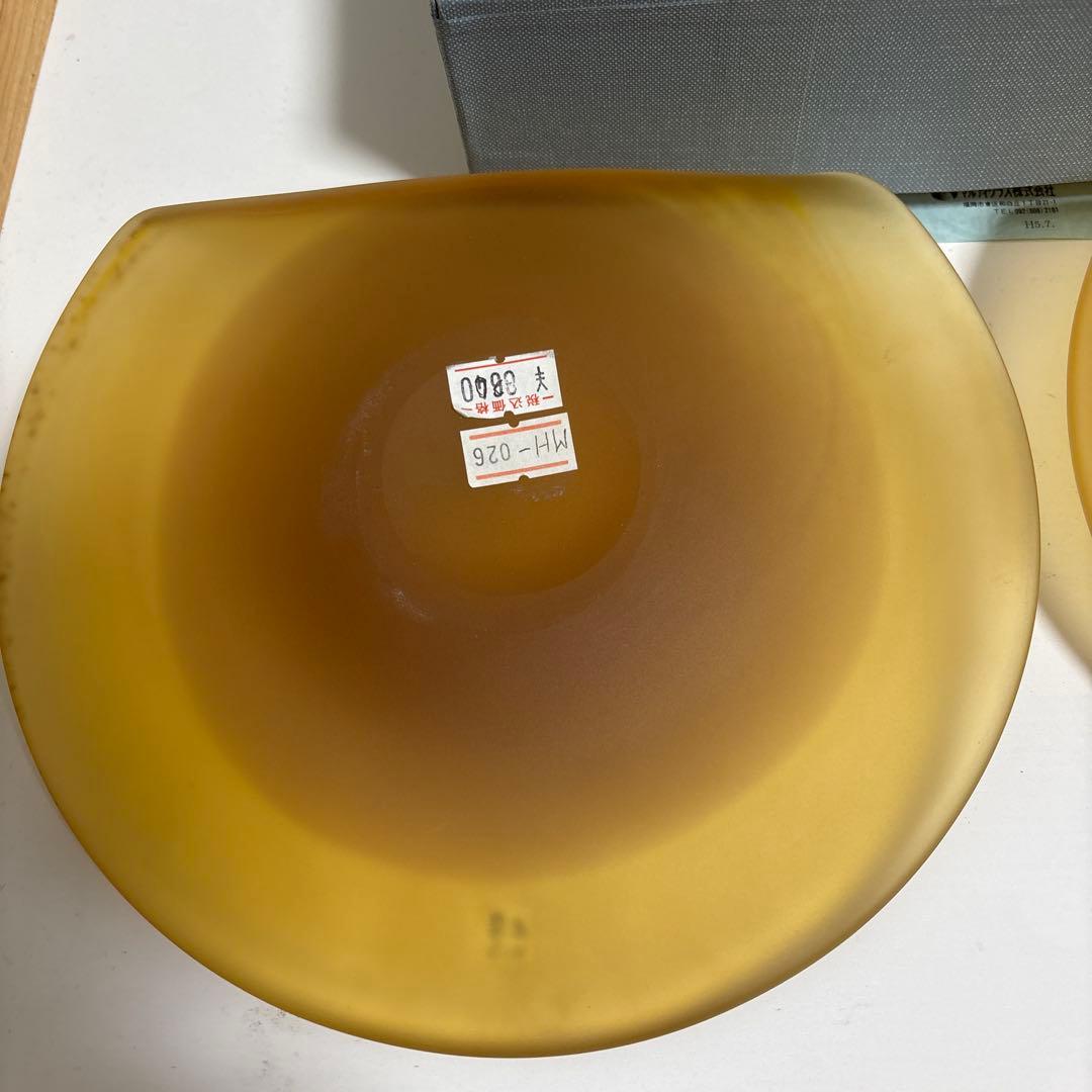 玻璃の匠 山下富生 マルティガラス硝子皿×2