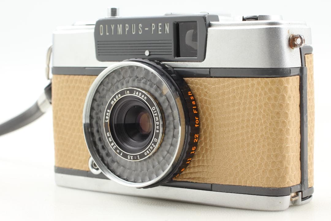 【整備済　美品】ベージュ OLYMPUS PEN EE-2 露出計OK 1359