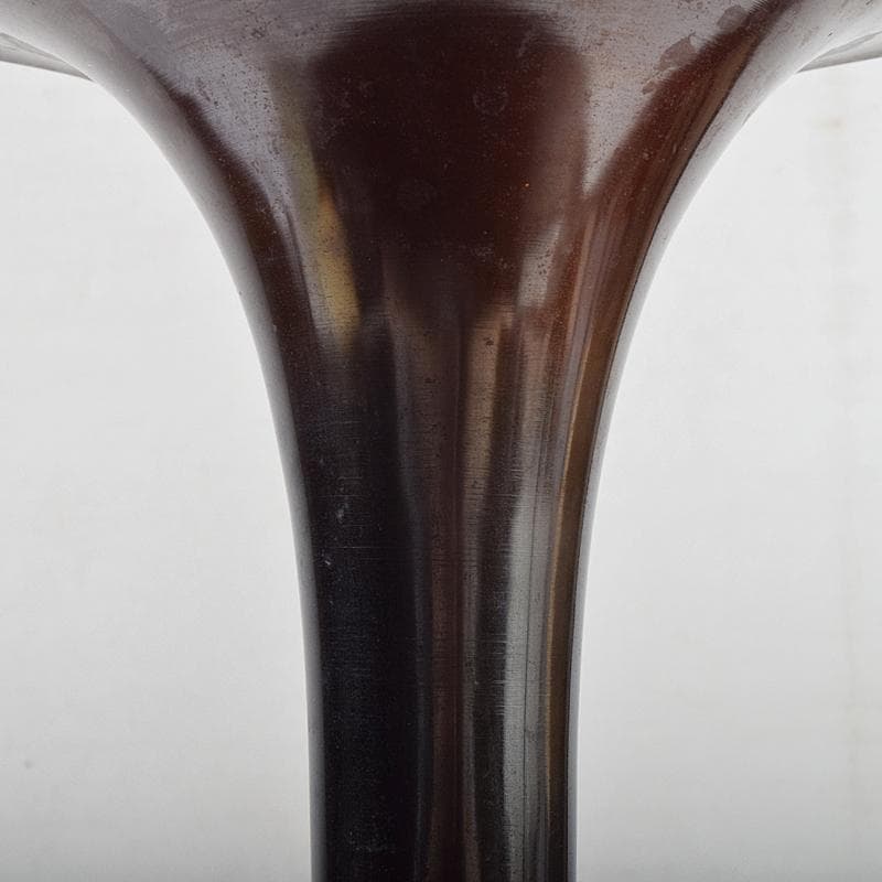 高岡銅器　勝峰作　鋳銅　桔梗口花瓶　共箱　M　R9521B