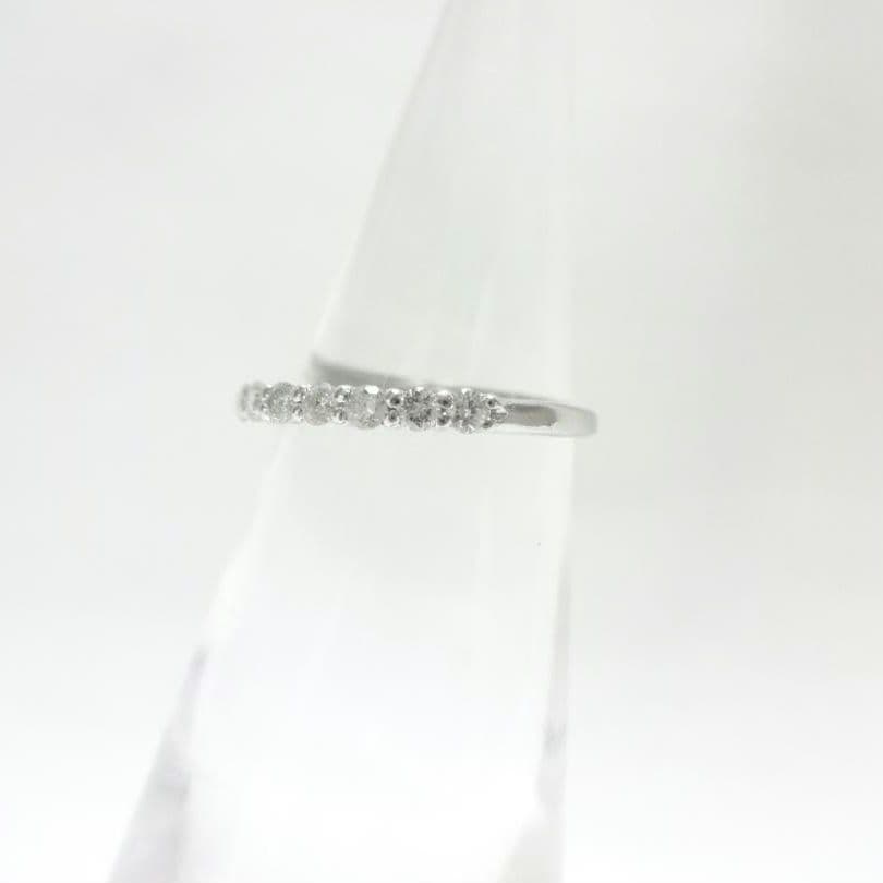 0.20ct　ダイヤモンド　ハーフエタニティ　リング　プラチナ