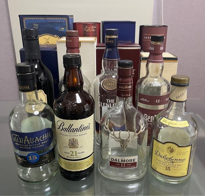 ウイスキー空瓶箱付8種類