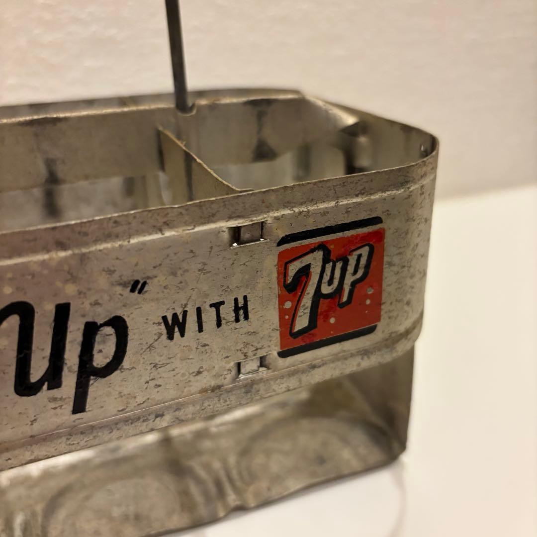 【7up セブンアップ】瓶ボトルキャリーケース　ヴィンテージ品