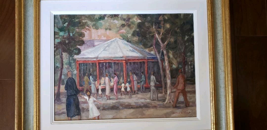 画家Silvio Di Volo イタリア　絵サイズ30x40額サイズ60x49