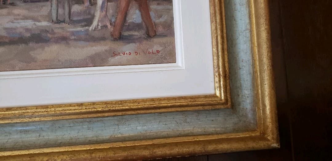 画家Silvio Di Volo イタリア　絵サイズ30x40額サイズ60x49