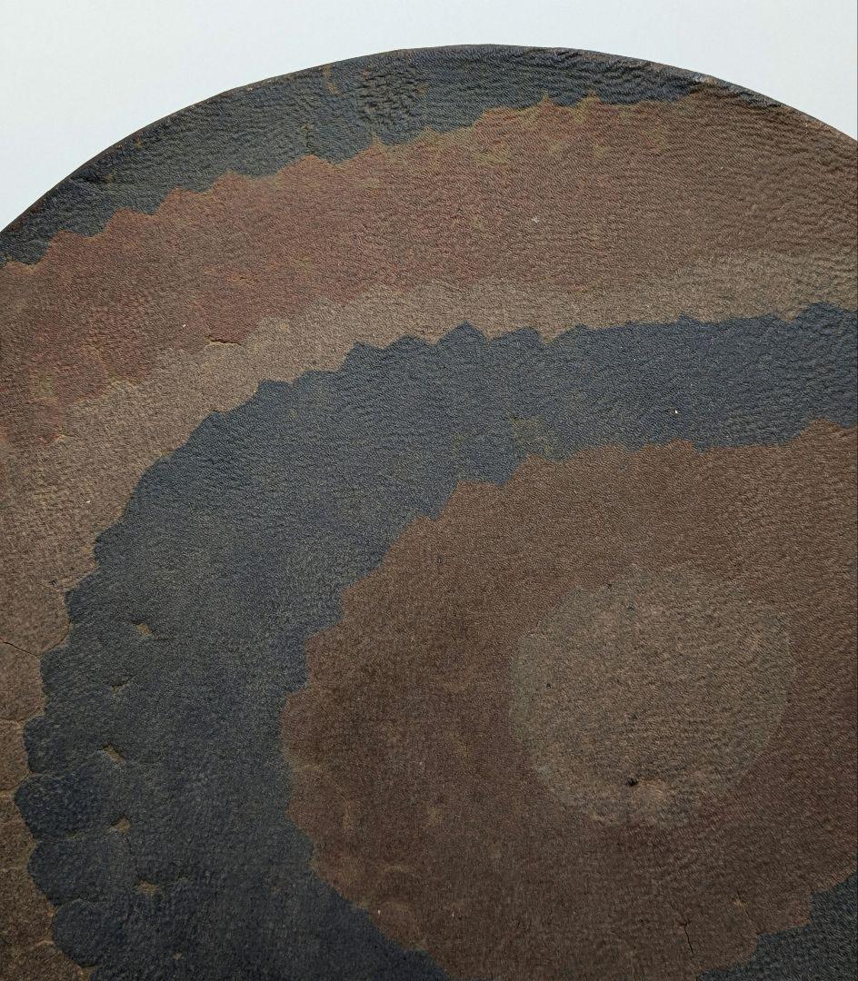 岡山県重要無形文化財 山本出 備前焼 出彩陶板 プレート 敷板 敷瓦 飾り皿