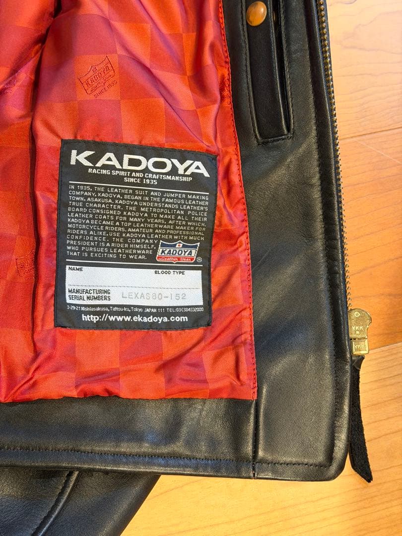 KADOYA レザージャケット 80周年記念 サイズLL