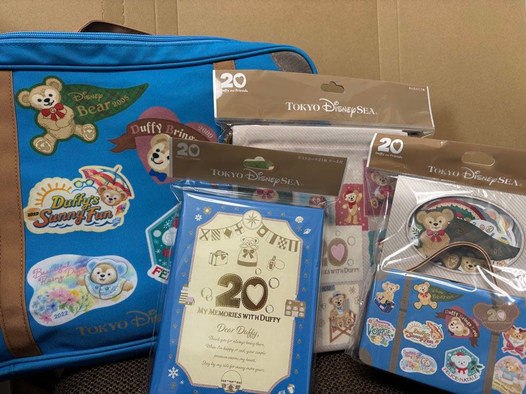 ダッフィー 20周年　ポストカード　ステッカー　ブランケット　きんちゃく