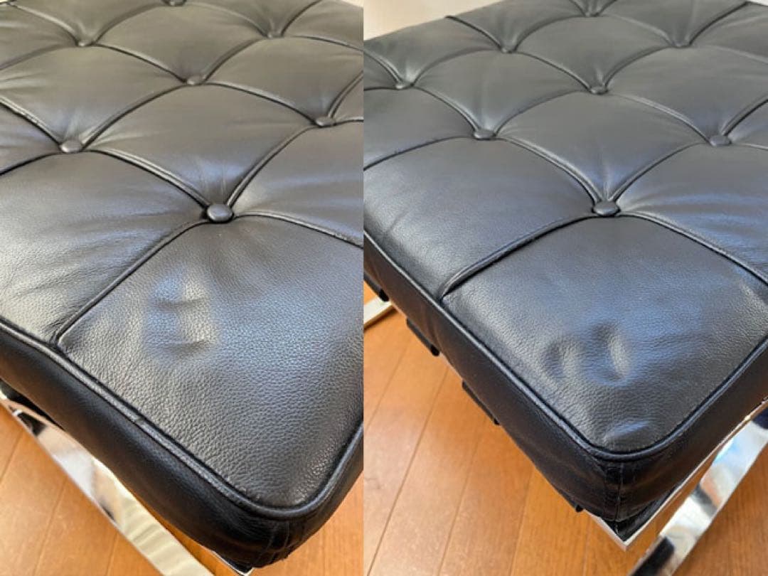 バルセロナスツール　オットマン ミース・ファン・デル・ローエ 本革 リプロダクト