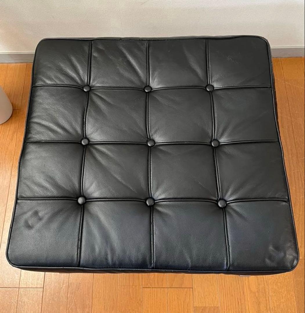 バルセロナスツール　オットマン ミース・ファン・デル・ローエ 本革 リプロダクト