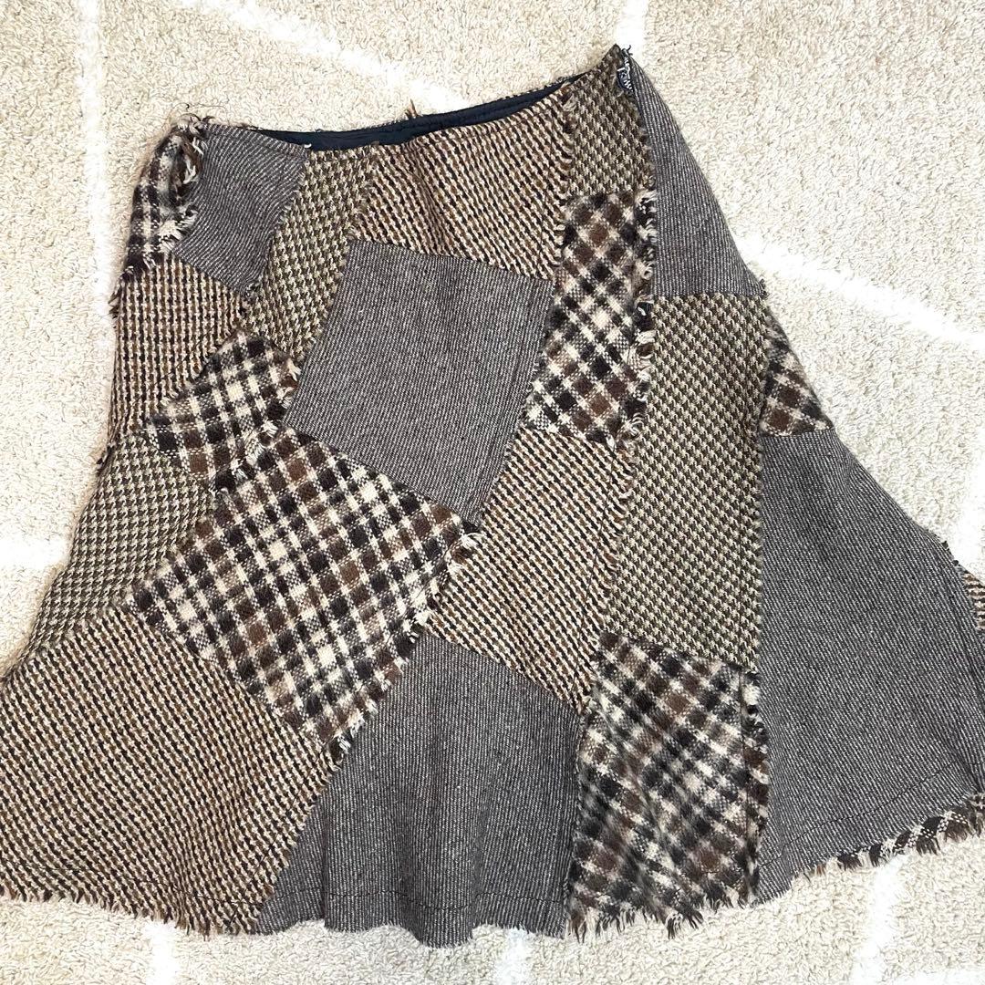 tricot COMME des GARCONS パッチワークスカート　フレア