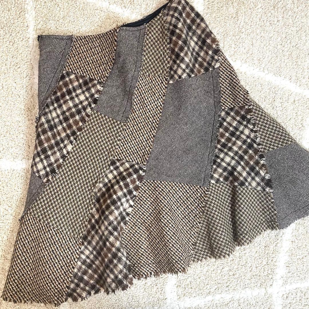 tricot COMME des GARCONS パッチワークスカート　フレア