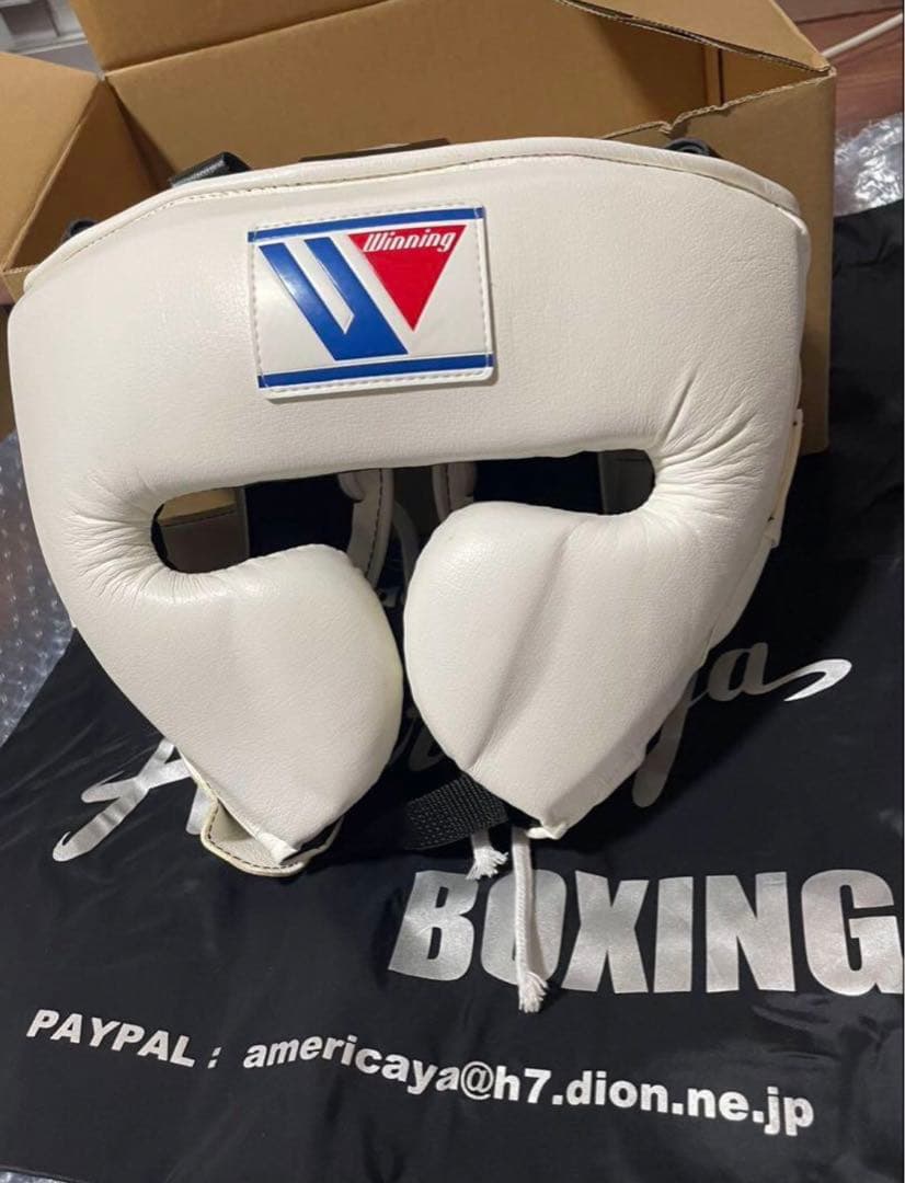 winning ウイニングヘッドギア　白Mサイズ