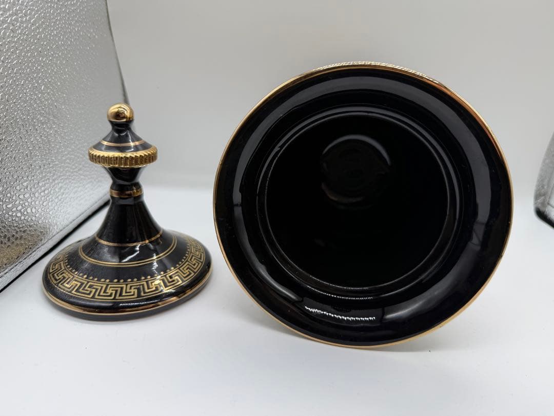 Kratimenos ギリシャ製 花瓶 壺 24K金彩 ハンドメイド 古代神話