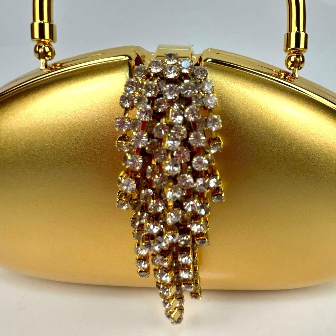 【極美品】シェイラン パーティーバッグ ゴールド ハンドバッグ チェーンバッグ