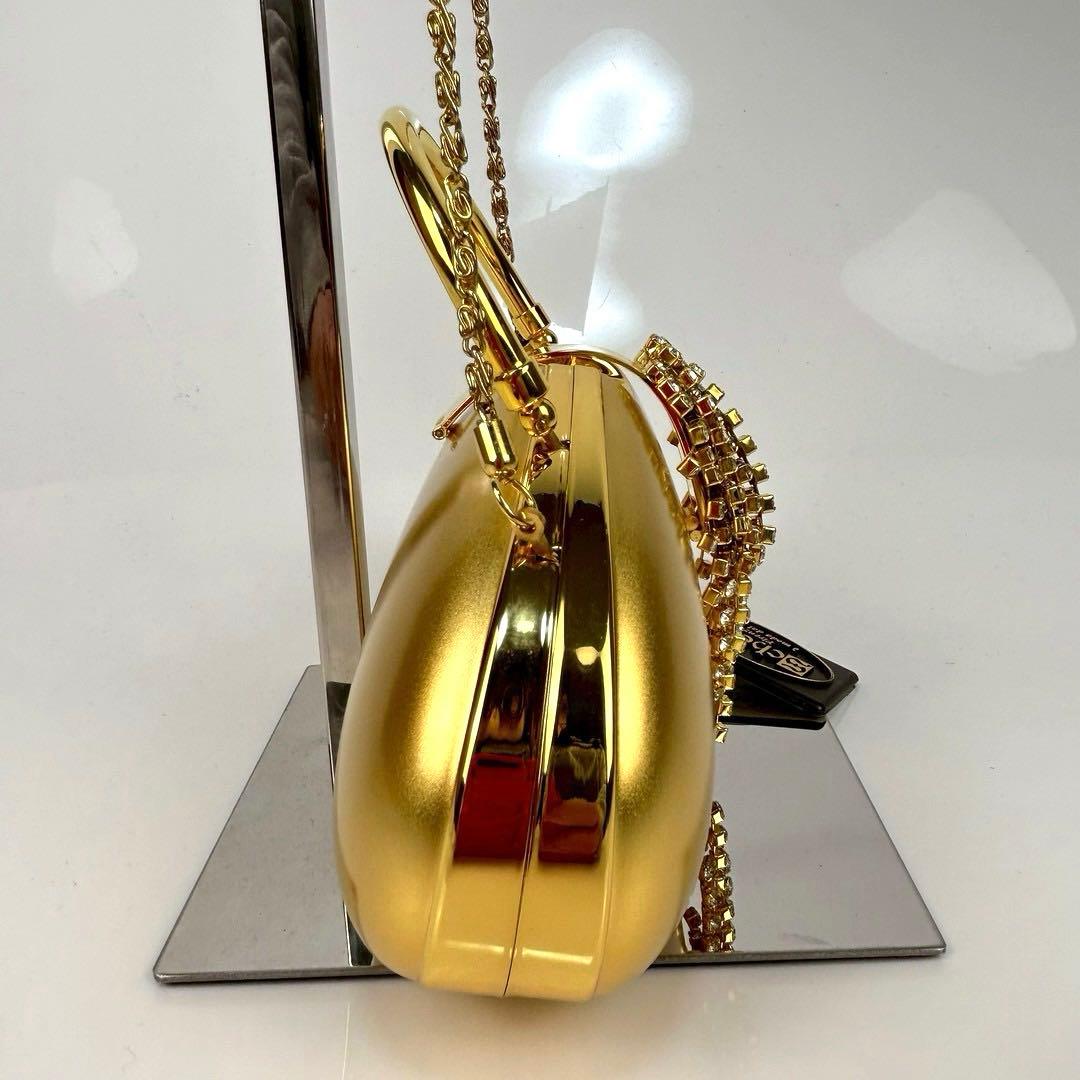 【極美品】シェイラン パーティーバッグ ゴールド ハンドバッグ チェーンバッグ